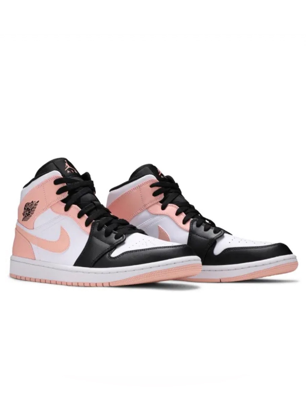 Nike AIR JORDAN 1 Mid White Pink Black Sneakers